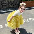 Girls'  dress - kids' sundress cake dress - baby birthday party chic girl princess dress - korean style long dress