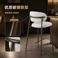 Minimalist bar stool, stain-resistant bar chair, corrosion-resistant iron art home bar stool, light luxury minimalist modern commercial bar stool