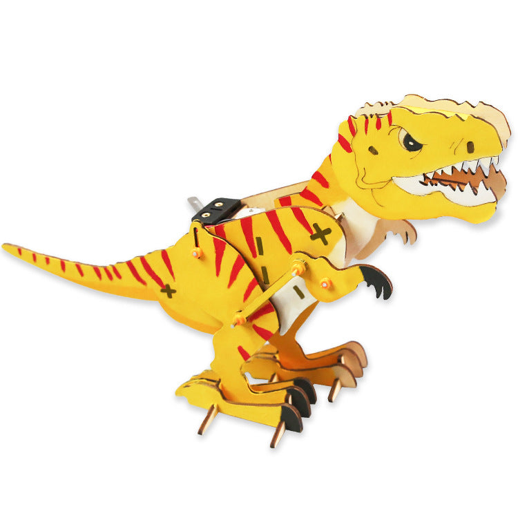 Mechanical wooden puzzle Tyrannosaurus rex DIY technology small production, bionic educational science and education toys, Children's Day gifts