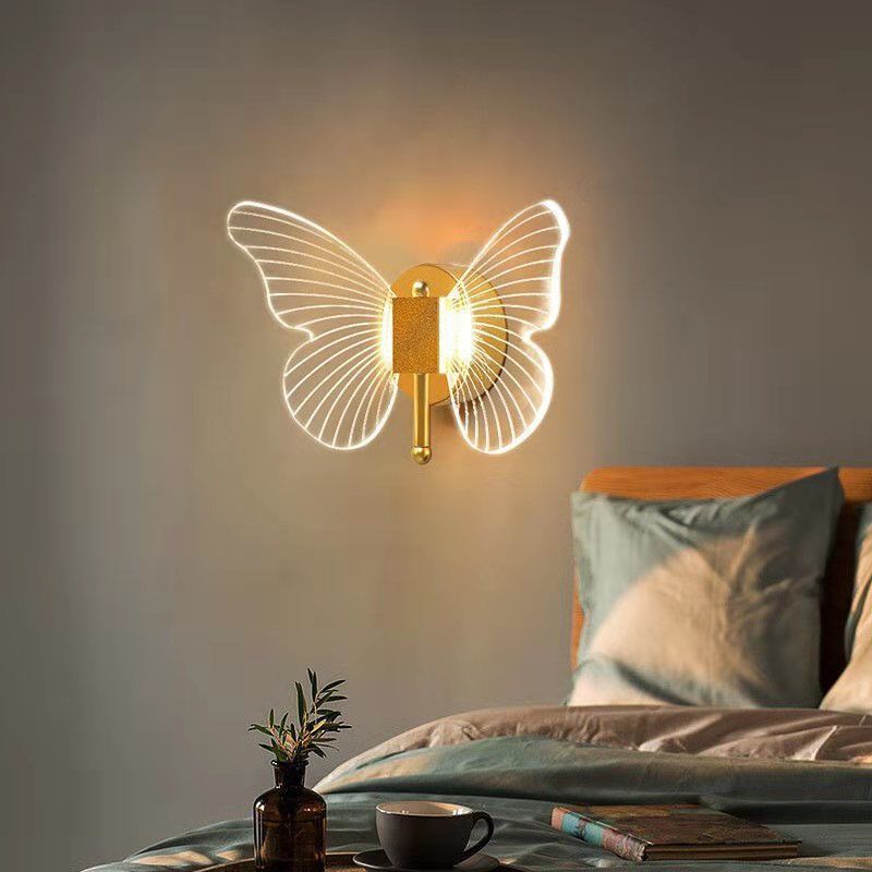 Nordic wall lamp light luxury modern bedroom bedside wall lamp minimalist creative living room background wall decorative lighting fixture art