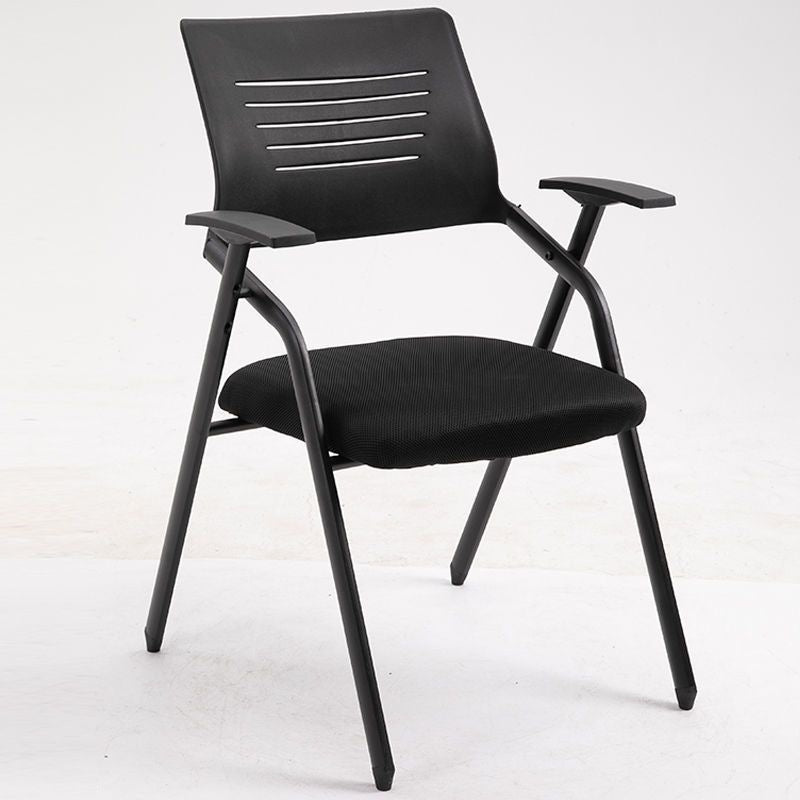 High-end training chair with tabletop, foldable with writing board, white office conference room desk and chair combo, conference chair