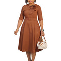 D3377 cross-border african trade  summer new arrival: elegant and slim-fitting five-sleeve foreign trade dress