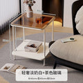 Small apartment simple accessible luxury coffee table bedside table square corner table metal frame small side table sofa side small table