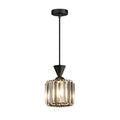 Modern minimalist bedroom bedside pendant light, simple bar counter entryway lighting, single-head suspension crystal chandelier