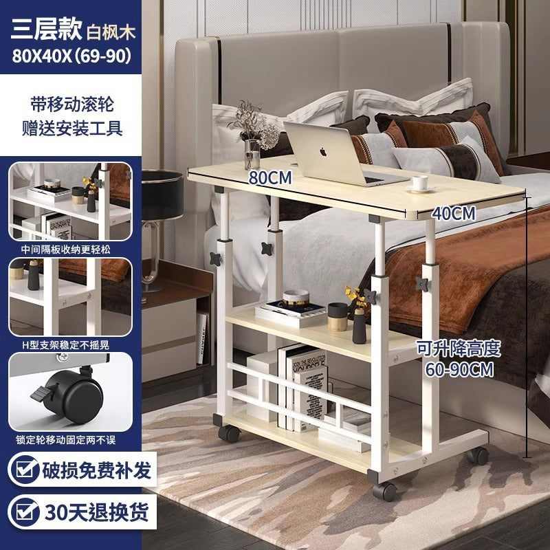 Bedside table movablelift computer table for home bedroom desk simple student dormitory bed small study table