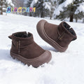 Winter kids' snow boots, ankle boots, fuzzy baby boots, korean style closed-toe cotton boots for boys and girls, ages 1-7
