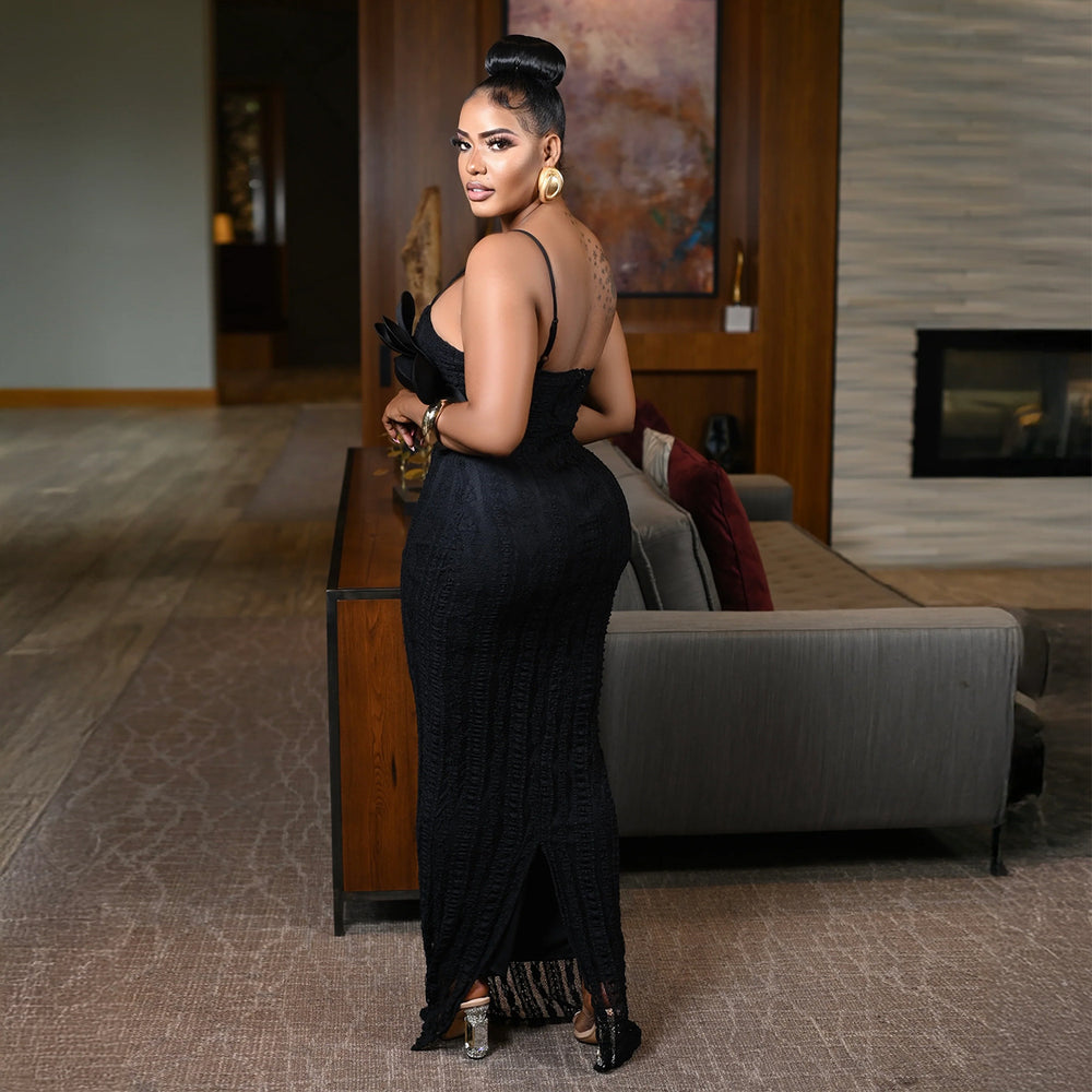 C7513 cross-border   fashion women's sexy lace corsage backless suspender dress