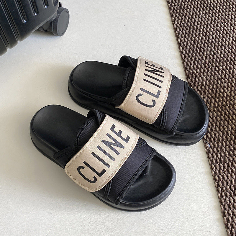 Height-increasing beautiful women's summer outer slippers 2026fashionpopularclassy skirt summernew arrivalthick solefrench style
