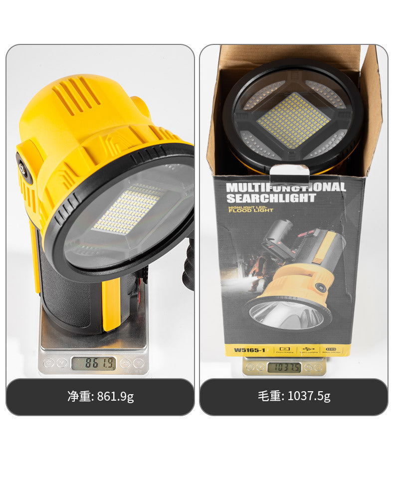 New P70 searchlight strong light portable light TYPE-C charging for mobile phone charging lamp holder rotating waterproof flashlight