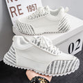 2025 winter men's trendy casual shoes: versatile, breathable mesh, fashionable soft sole, lightweight korean style running sneakers