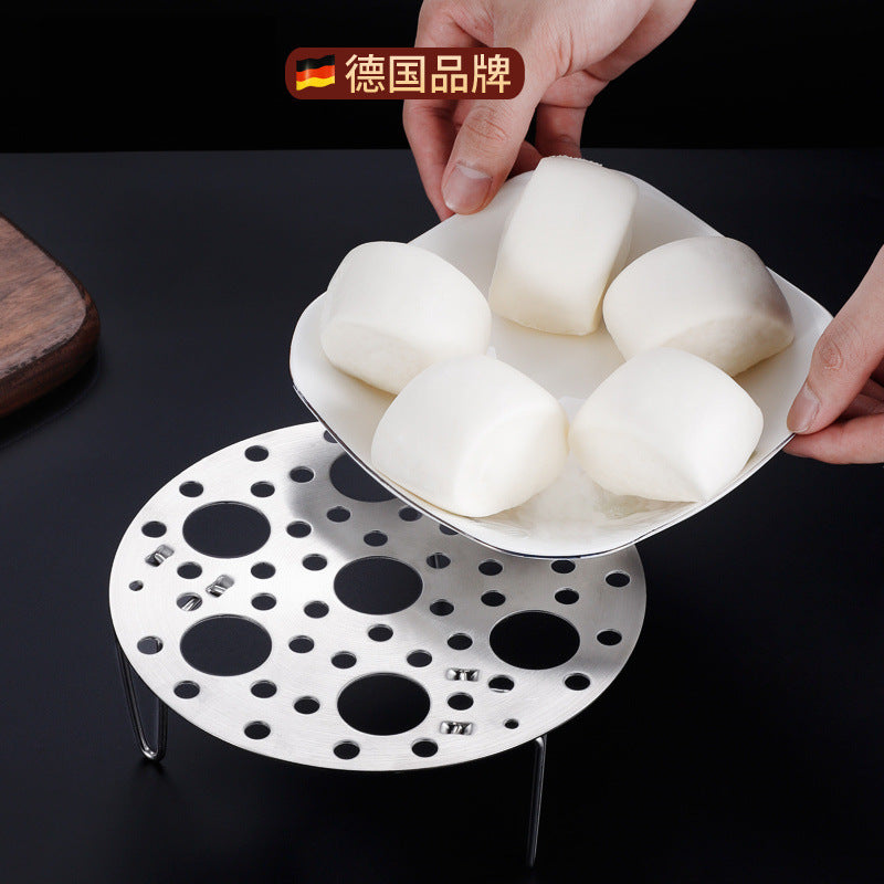 Stainless steel steamer foldable telescopic steamed egg slices for home multifunctional steamer steamer rack