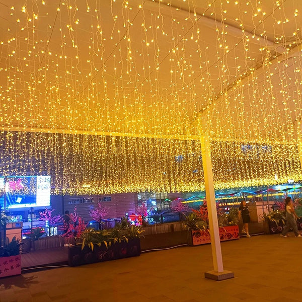 LED ice strip light curtain light outdoor waterproof festival wedding atmosphere decoration star light waterfall lantern string light