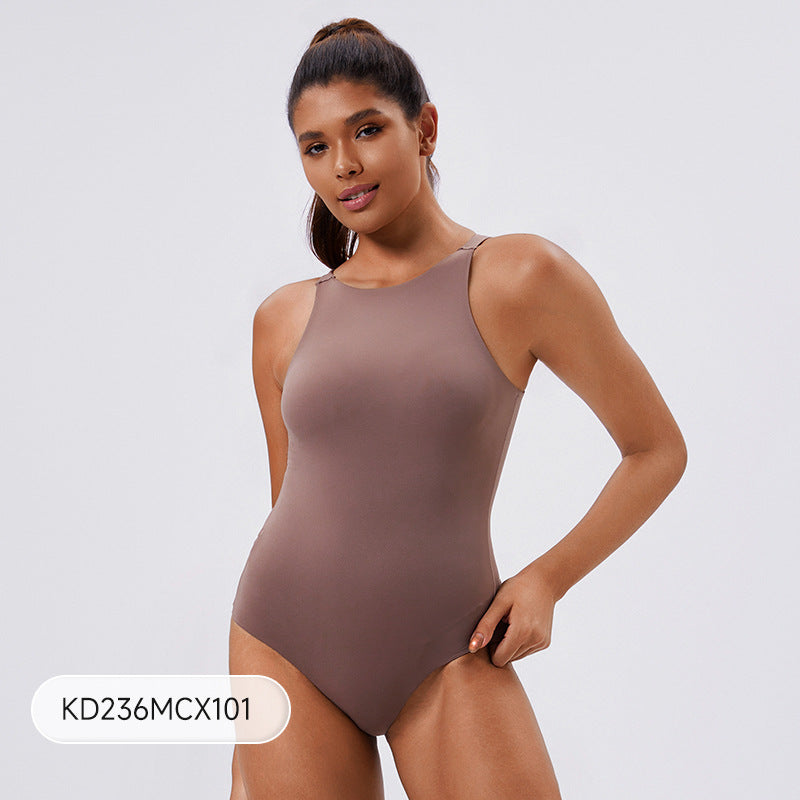 all-in-one fitness sports one-piece yoga clothes slimming look yoga tops fitness backless one-piece yoga clothes