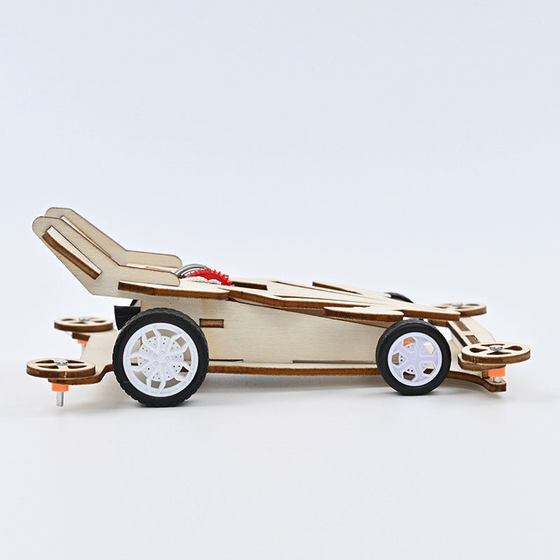 Pull the wire trolley pull back car STEM maker puzzle creative invention technology small production scientific experiment assembly teaching aids