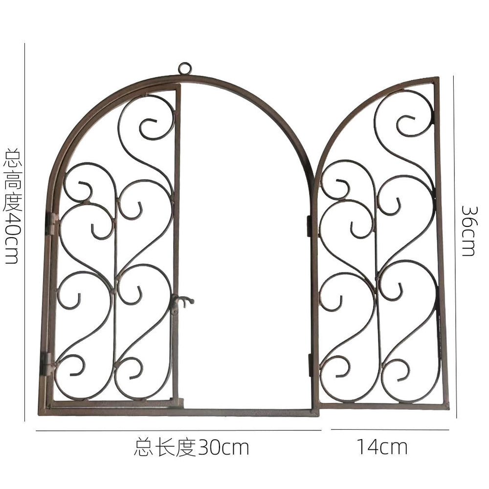 Garden courtyard iron fence small fence climbing rack flower bracket outdoor courtyard plant rose line lotus climbing flower rack