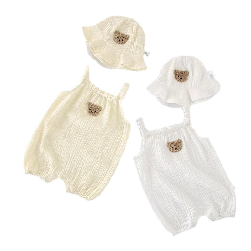 Newborn infant unisex romper - lightweight, stylish, and adorable summer outfit for baby boys and girls