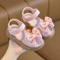 New summer princess sandals for girls: non-slip, soft-soled, bow-adorned sandals for toddlers and big kids - perfect for beach and everyday wear