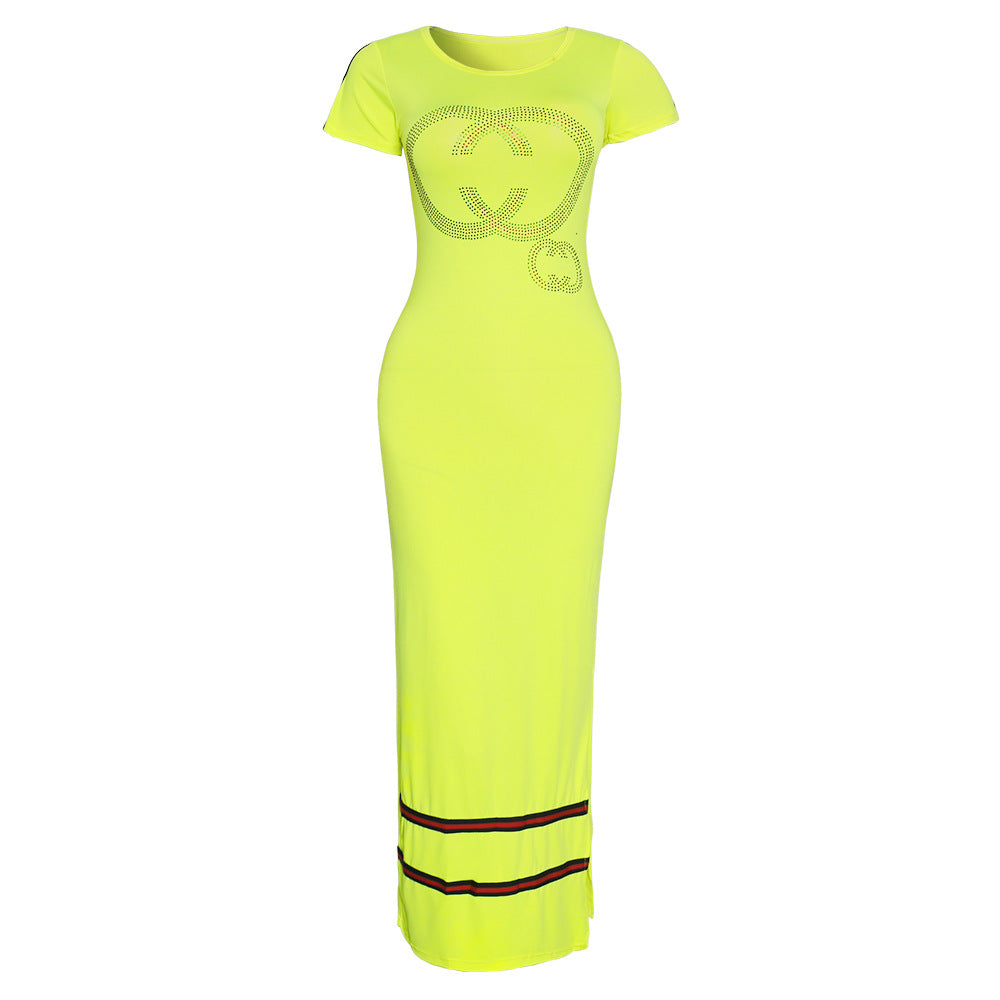 supply   simple and elegant silm hip pencil skirt multi-color optional hot diamond pure color