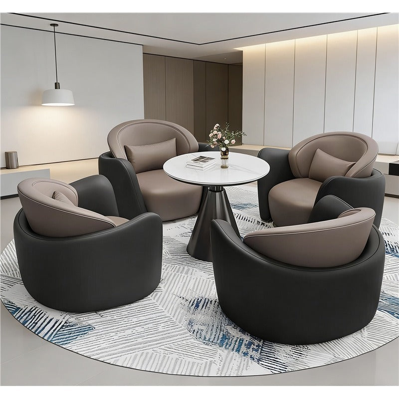 Luxury hotel lobby reception sofa, sales office negotiation table and chair set, office break area booth sofa