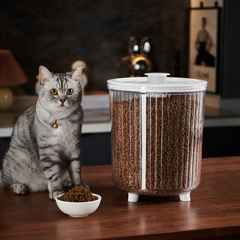 Pet grain cat food storage bucket food grade household sealed moisture-proof grain storage bucket plastic sealed storage rice storage bucket