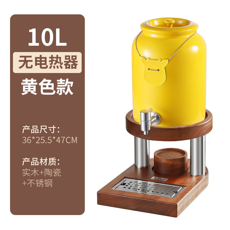 Milk tripod, hotel restaurant Ceramic milk tripod Shabili base Heating stainless steel hot and cold tripod, juice tripod