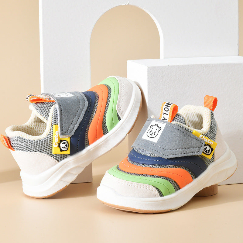 Caterpillar boys' spring/autumn first walker shoes, 0-1-3 years old toddler functional shoes, infant soft sole breathable baby girl shoes