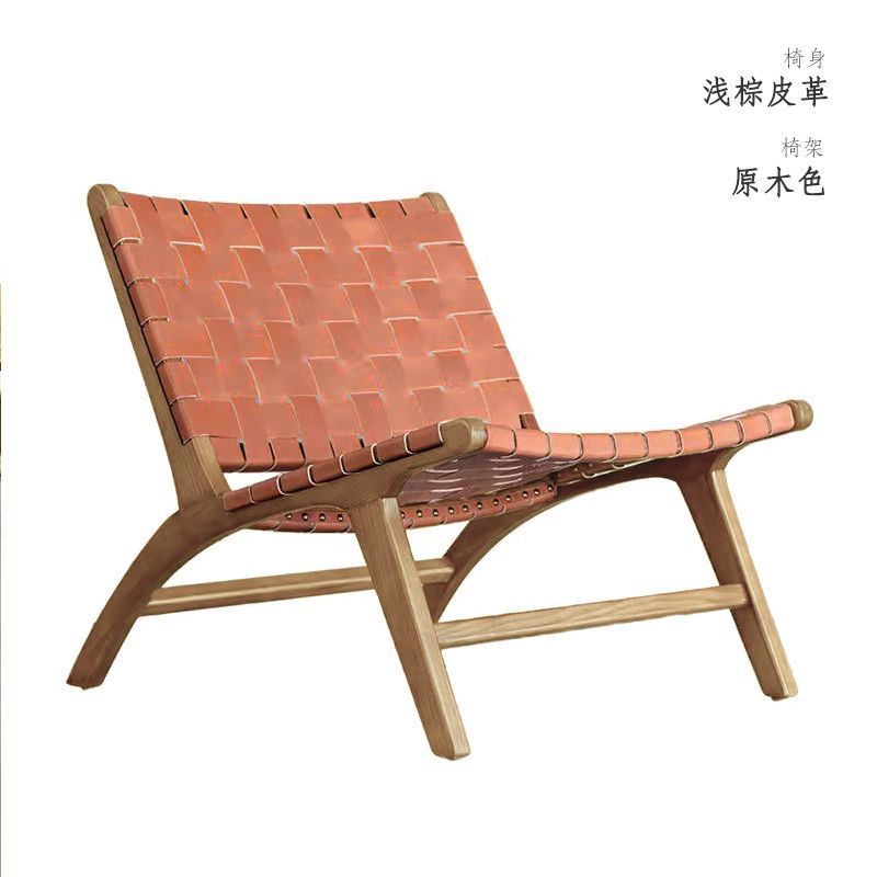 Solid wood sofa chair balcony leisure chair medieval style rattan chair living room lounge chair for homeb&b saddle chair