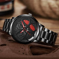 New arrival cool sports car wheel hub watch inner ring can rotate men's wheel style quartz watch fashiontrendy men's watch