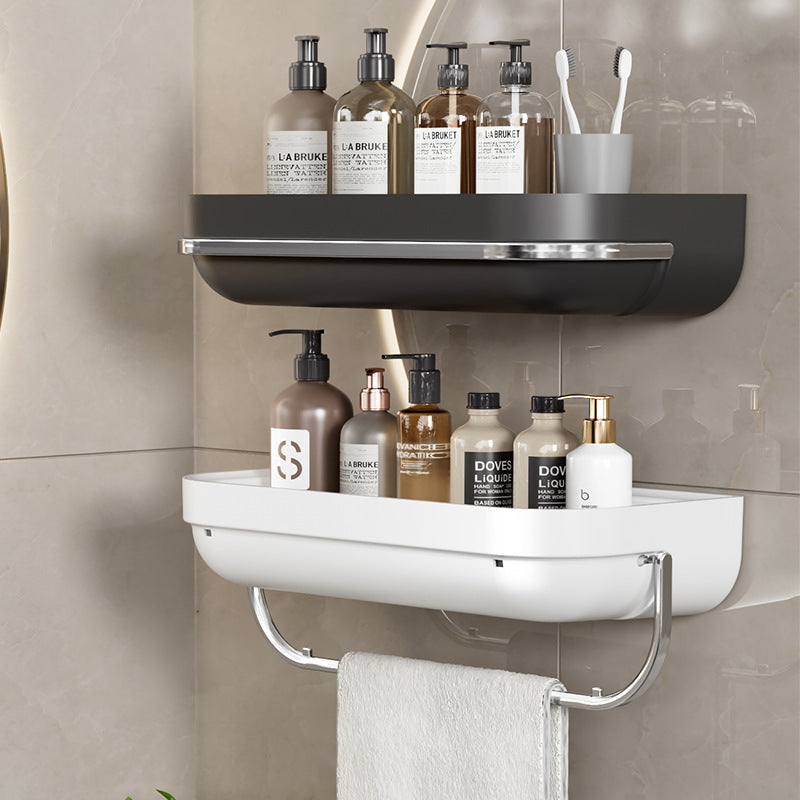 No-drill wall-mounted shelf - bathroom vanity organizer, light luxury storage for washbasin and sink