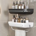No-drill wall-mounted shelf - bathroom vanity organizer, light luxury storage for washbasin and sink