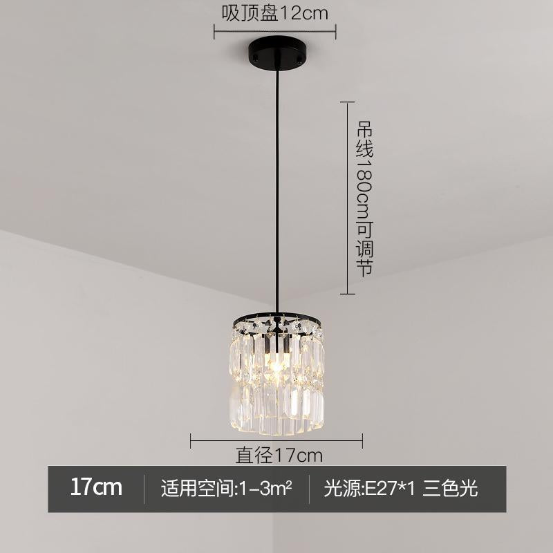 Modern minimalist creative hallway entryway ceiling light, light luxury crystal italian style popular corridor balcony walk-in closet lighting fixture