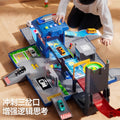New transforming police & fire truck toy - large size police car for boys - kids' construction vehicle with track model set