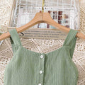 children's spring/summer new arrivals: european and american style fashionable casual camisole dress with open back, bow detail, cinched waist, and flared skirt
