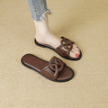 2025 summer fashion women's versatile sandals slip-ons outdoor slippers hot pressed electric embroidery flat low heel shoes
