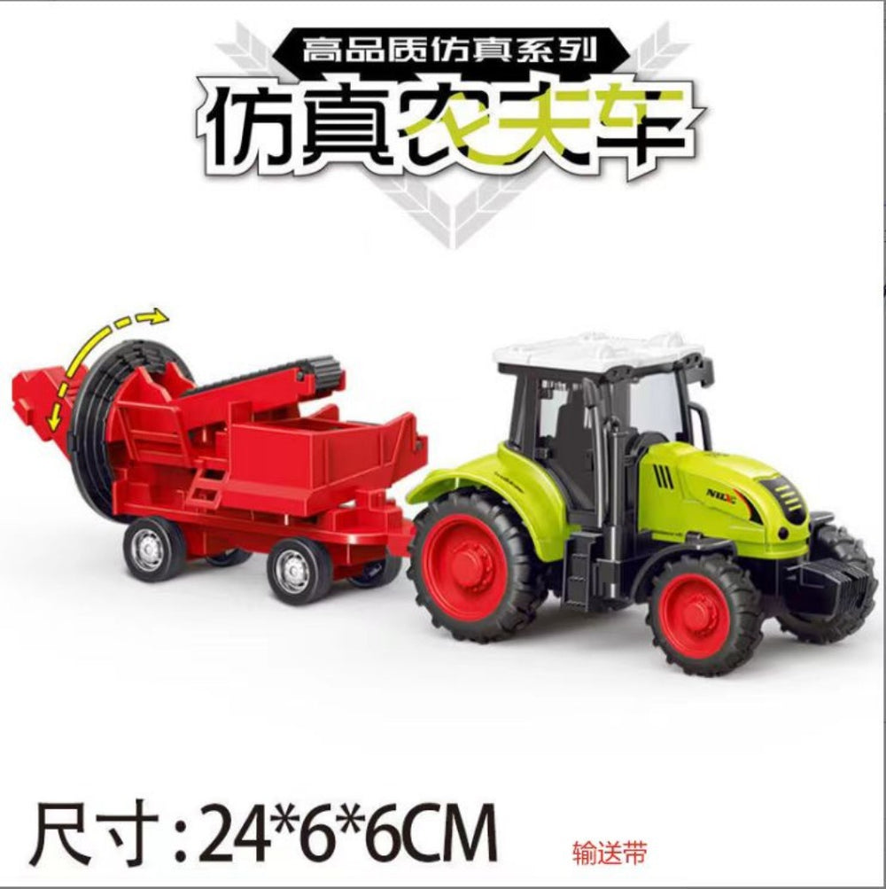 inertial simulation farmer truck tractor pastoral engineering vehicle wood transport vehicle model kids toys wholesale