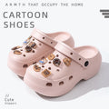 Thick sole crocs women's toe cap non-slip deodorizing filter not tired feet summer 2025new arrivalfashion slippers women's outwear