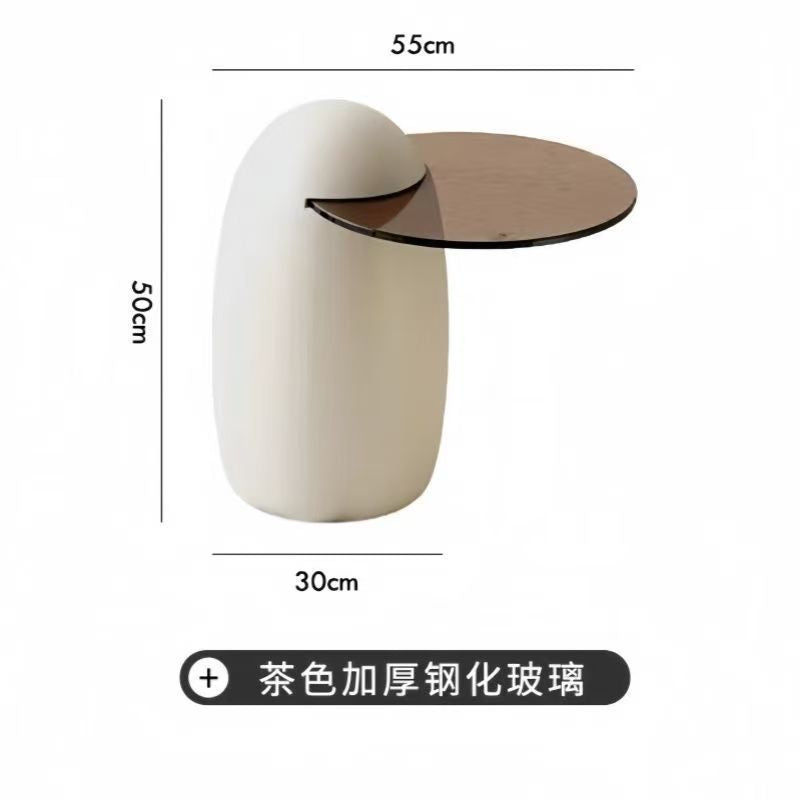 Italian normcore round flying saucer coffee table modern casual small table living room for home coffee table accessible luxuryclassy coffee table
