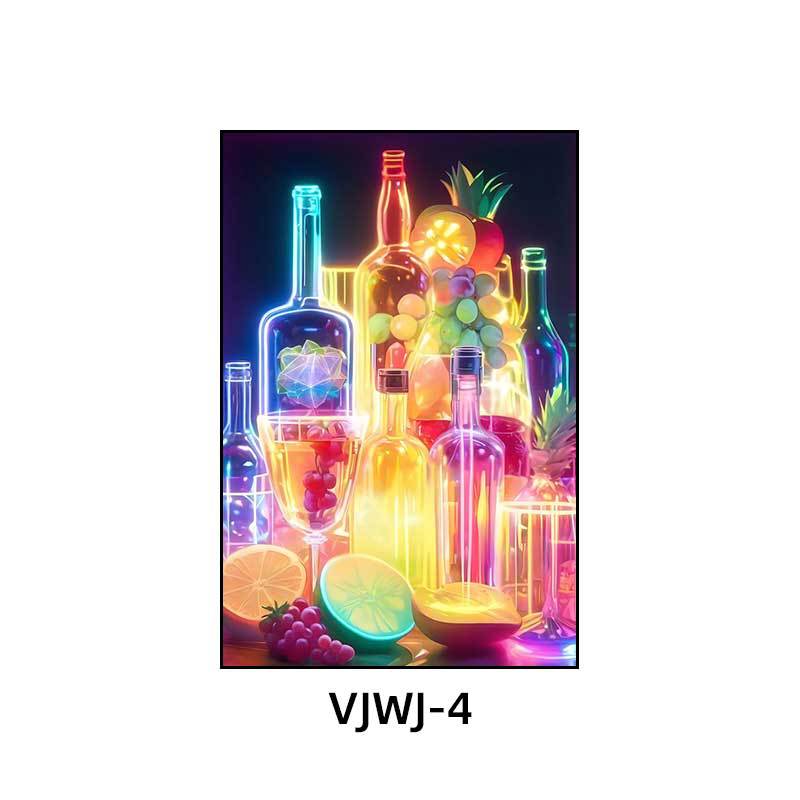 Bar KTV box decoration hanging pictures Cocktail bottle clear bar atmosphere music dining bar Bistro decoration painting