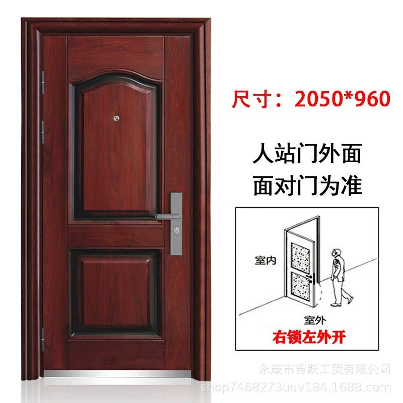 Factory direct sales wholesale security door 7cm entrance single and double double door entrance door rental house project door