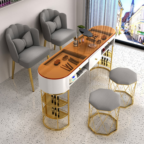 Nordic ins Internet celebrity manicure table and chair set light luxury Japanese single double manicure table light luxury special economic