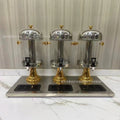 Countertop stainless steel self-service hot & cold beverage dispenser, 8l commercial juice machine, hotel tea & coffee break water dispenser