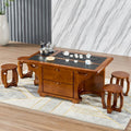 Rubber wood solid wood coffee table chair kung fu coffee table solid wood coffee table single stool all solid wood coffee table stool