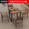 Industrial-style outdoor camping bar, chill music bar, bistro, bbq restaurant, cafe, bubble tea shop table and chair set