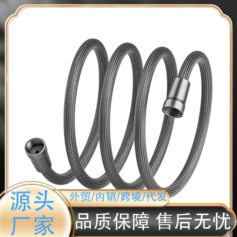 Explosion-proof white silicone shower hose Water heater outlet pipe Universal attached bathroom Shower nozzle water pipe