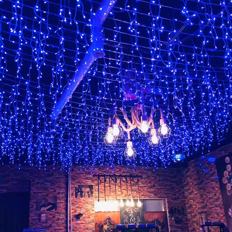 Explosive outdoor waterproof waterfall ice bar light lighting set wedding shopping mall decoration full of stars lights string wholesale