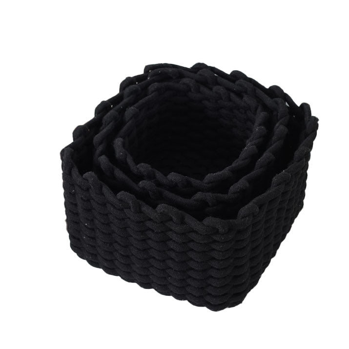 Desktop cotton rope woven storage basket large basket home finishing cosmetics mask remote control sundries snack box