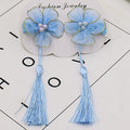 Hair accessories, hairpins, kids, girls, han dynasty accessories, gold edge tassels, costumes, ribbons, chinese style, antique style, pink