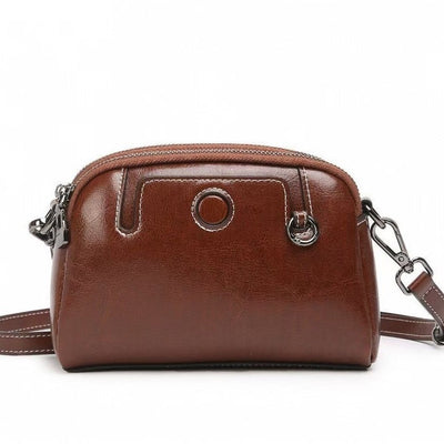 Tc genuine leather women's bag coin mobile phone bag 2025new arrival mahjong bag first layer cowhide single mini shoulder crossbody bag