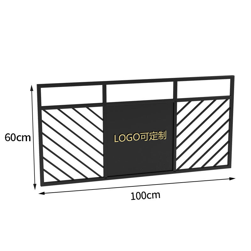 Outdoor wrought iron flower box grid combination fence commercial street square flower slot planting flower pot restaurant stainless steel flower bed