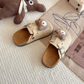 2025 children's birkenstock-inspired slides: versatile, cute bear design, perfect for spring/autumn, outdoor, and easy slip-on cotton slippers for baby girls